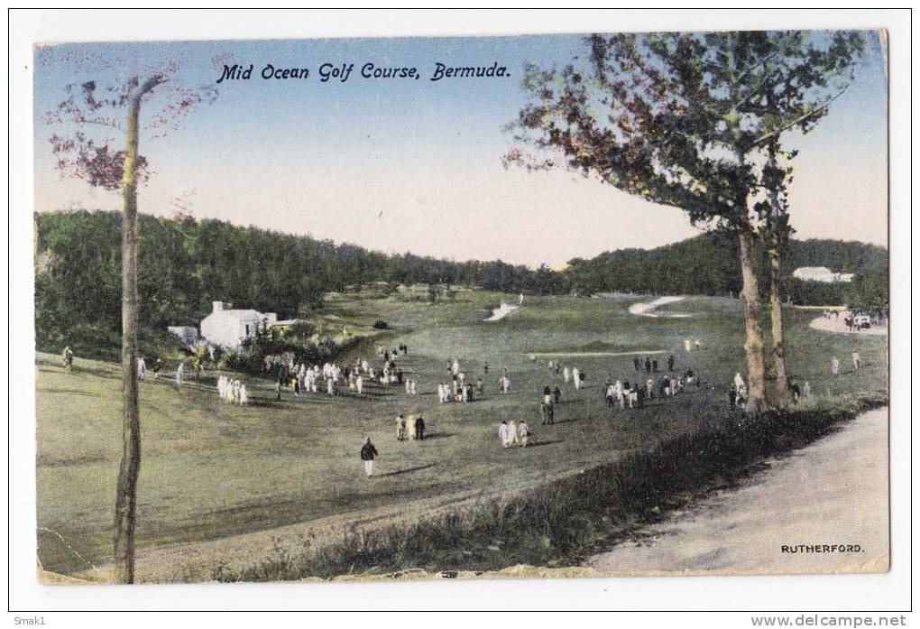 AMERICA ANTILLES BERMUDA MID OCEAN GOLF COURSE OLD POSTCARD - Bermuda