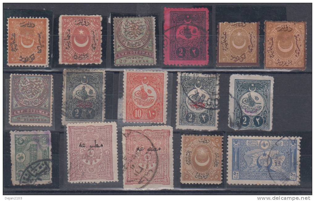 Turkey Mi#16A,18A,30c,31,56,80ab,148A,166pc,173,178,634c,III,220 1869-1918 MH,USED - 1837-1914 Smyrne