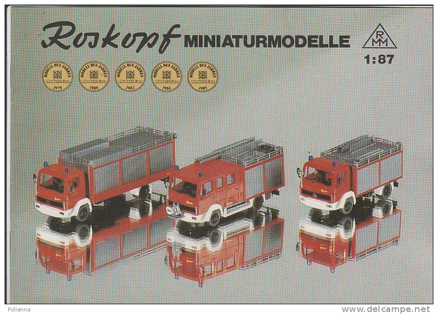 C0915 - CATALOGO 1987 AUTOMODELLISMO ROSKOPF CAMION - AUTOBUS Sc. 1:87 - Camions, Bus Et Construction