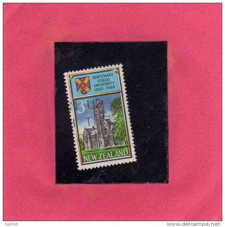 NEW ZELAND NUOVA ZELAND 1969 OTAGO UNIVERSITY INIVERSITA' USED - Oblitérés