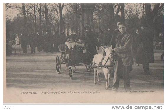 PARIS VECU ( Aux Champs Elysees )  (.la Voiture Des Touts Petits) - Lotes Y Colecciones