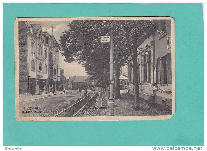 CPA - D - MERSCHEID - Hauptstrasse - Halteslle  Der Kreisbahn  - Carte Rare Mais En Mauvais état - Solingen