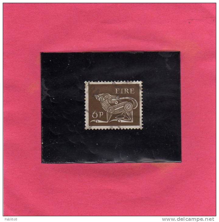 EIRE - IRLANDA - IRELAND 1968 - 1970 HERALDIC SYMBOLS ANIMALS DEFINITIVE STAMP SIMBOLI ARALDICI ANIMALI USED - Gebraucht