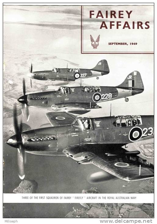 FAIREY AFFAIRS - September 1949 - Avions, Bateaux  FAIREY - (SONACA)          (2891) - Englisch