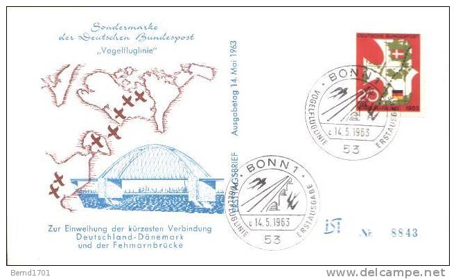 Germany - Mi-Nr 399 FDC (r776)- - 1961-1970