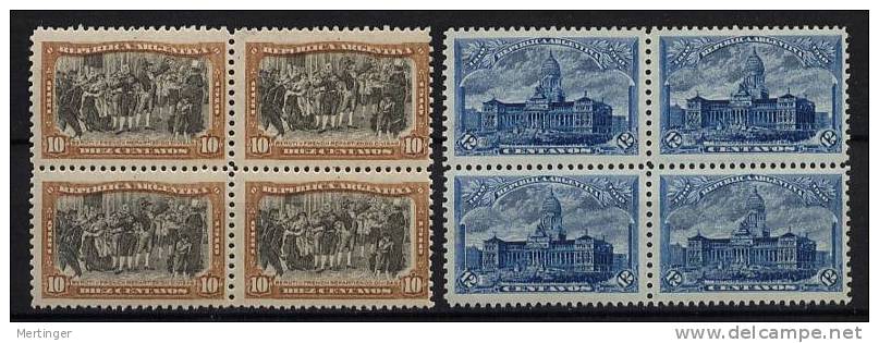 Argentinien Argentina Mi# 137-52 **,* 4er Block Revolution 1910