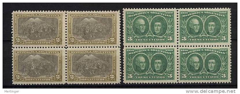 Argentinien Argentina Mi# 137-52 **,* 4er Block Revolution 1910