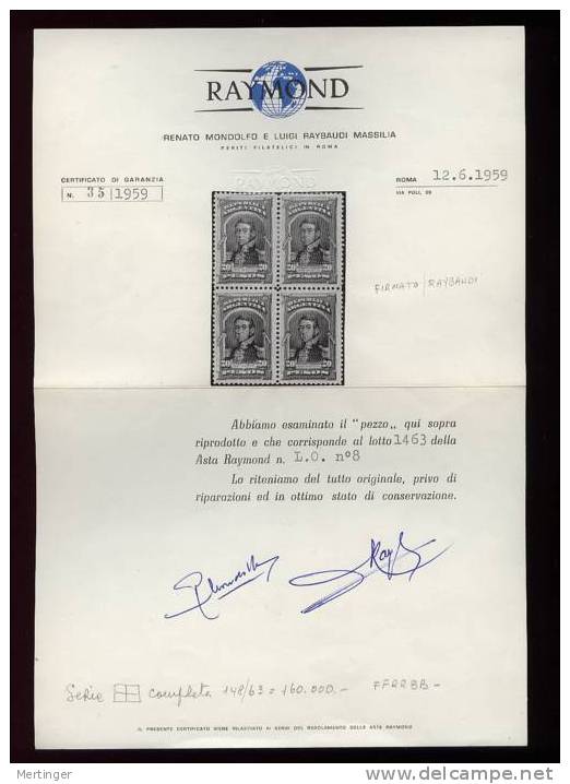 Argentinien Argentina Mi# 137-52 **,* 4er Block Revolution 1910