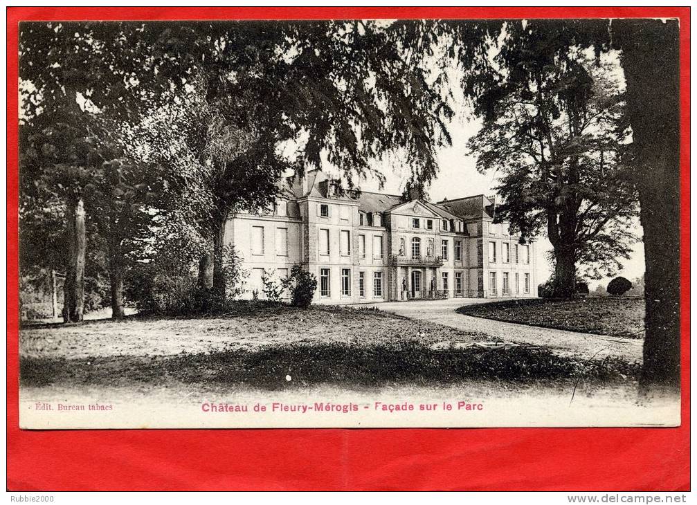 FLEURY MEROGIS LE CHATEAU FACADE SUR LE PARC CARTE EN TRES BON ETAT - Fleury Merogis