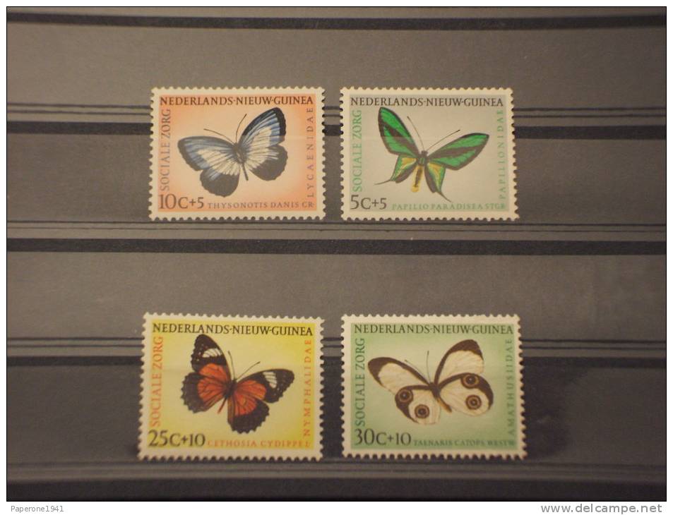 GUINEA OLANDESE - 1960 FARFALLE 4 Valori - NUOVI(++)-TEMATICHE - Nuova Guinea Olandese