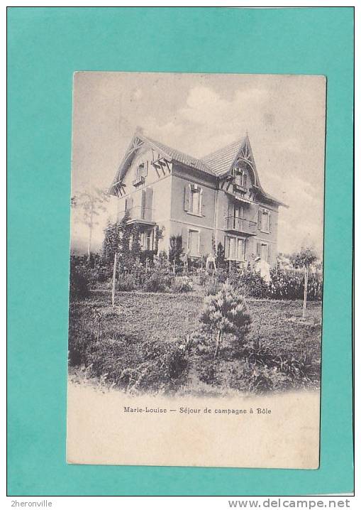 CPA  - CH - Séjour De Campagne à Bôle - Marie Louise - Belle Villa - Cachet Postal Ambulant 14 IX 1906  N° 9 - Bôle