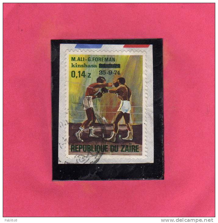 ZAIRE CONGO 1974 BOXING BOXEO  BOX USED - Usados