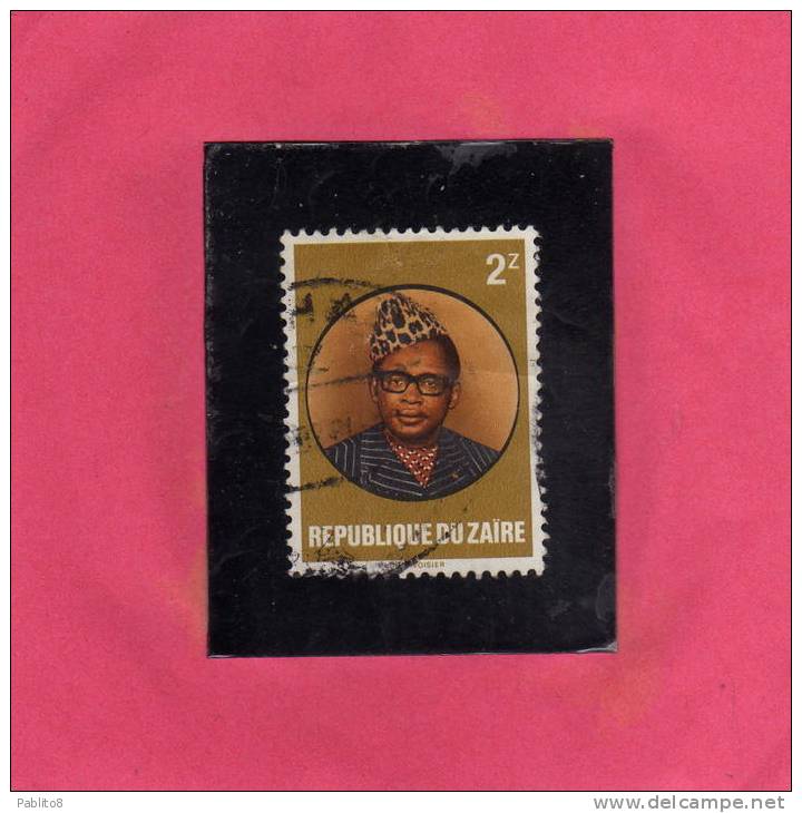 ZAIRE CONGO 1982 President Mobutu PRESIDENTE 2z USED USATO OBLITERE' - Gebruikt