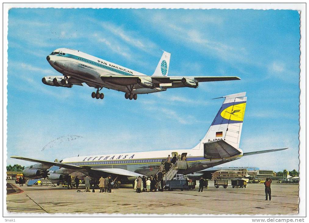 TRANSPORT AERODROMES FRANKFURT AM MAIN RHEIN-MAIN GERMANY BIG POSTCARD 1967. - Aerodrome