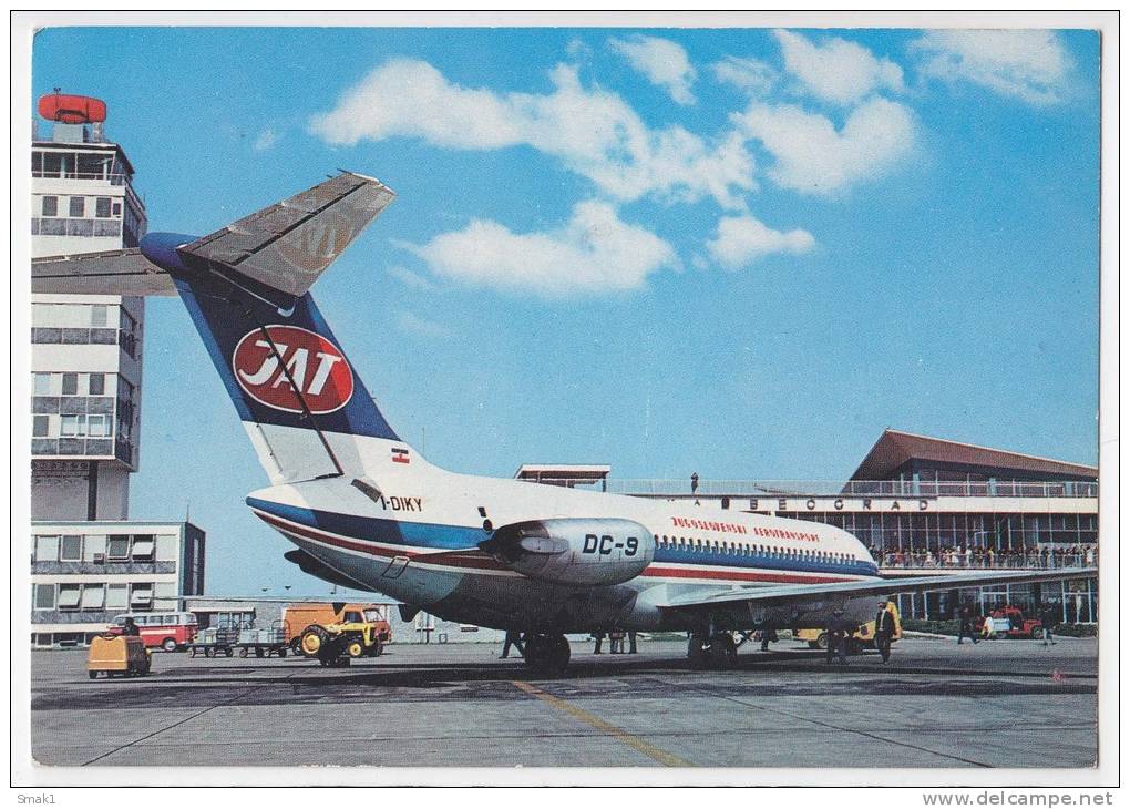 TRANSPORT AERODROMES BEOGRAD YUGOSLAVIA BIG POSTCARD - Aerodrome