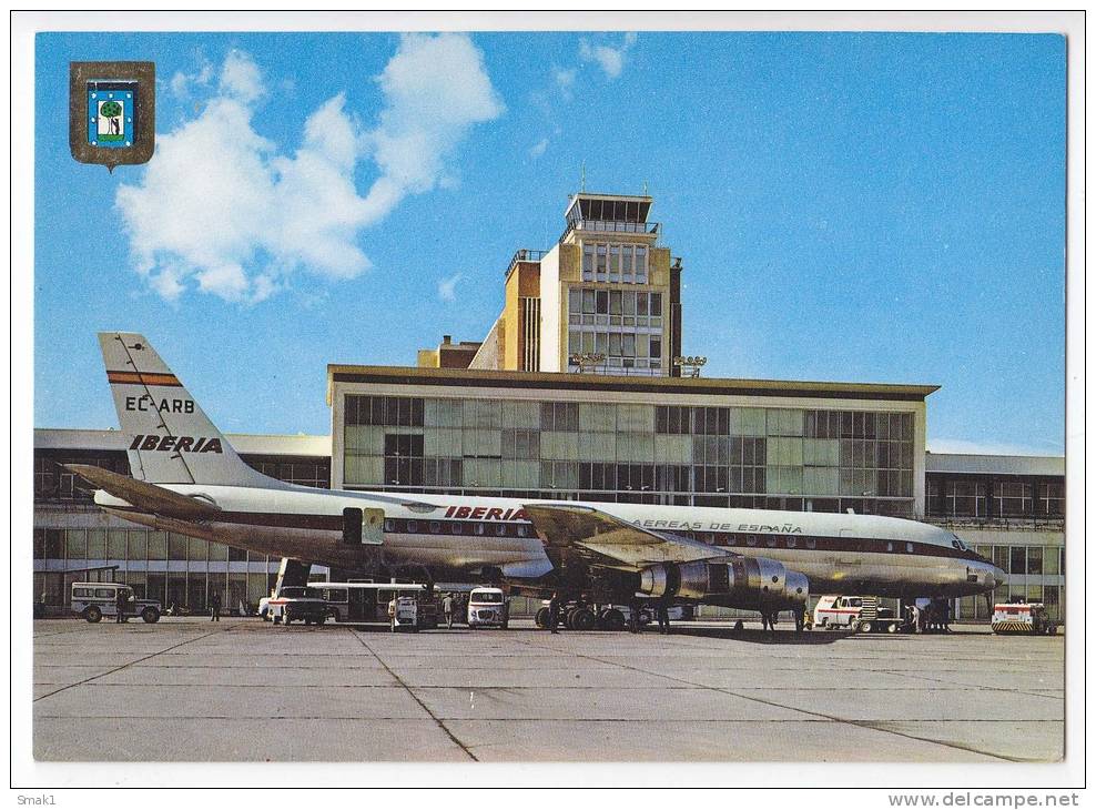 TRANSPORT AERODROMES BARAJAS MADRID SPAIN BIG POSTCARD - Aerodrome