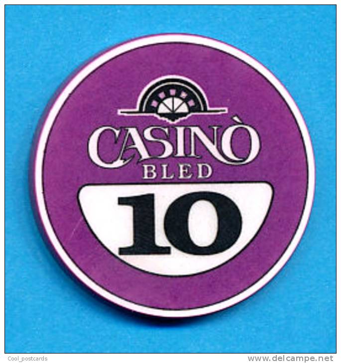 SLOVENIA, CASINO TOKEN, JETON, Casino Bled, Pre 1999, Rare 10  ATS Face Value - Casino