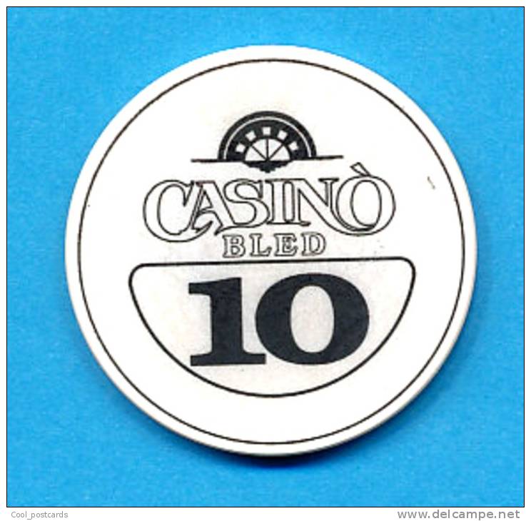 SLOVENIA, CASINO TOKEN, JETON, Casino Bled, Pre 1999, Rare 10  ATS Face Value - Casino