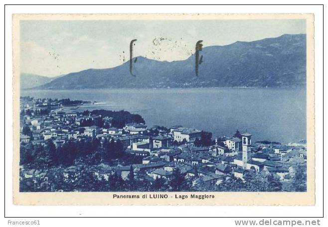 B296 LOMBARDIA  LUINO LAGO MAGGIORE 1941 VIAGGIATA - Luino