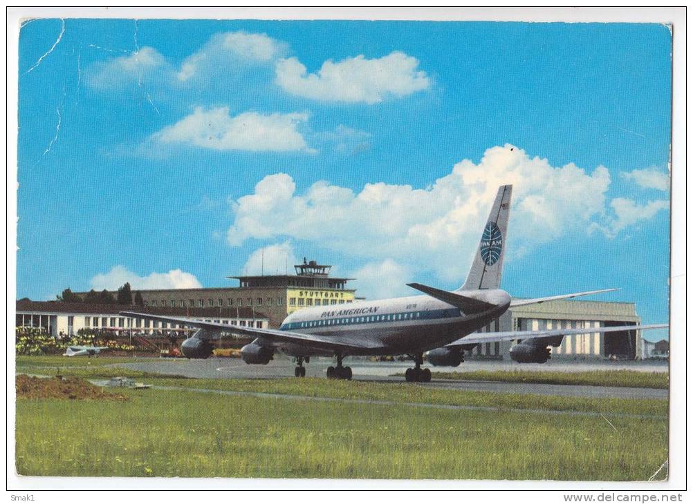 TRANSPORT AERODROMES STUTTGART GERMANY BIG POSTCARD - Aerodrome