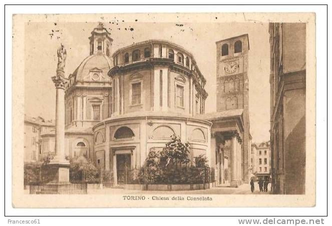 B307 PIEMONTE TORINO 1926 VIAGGIATA - Kirchen
