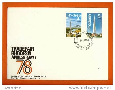 RHODESIA 1978 FDC Trade Fair 204-205 - Rhodesia (1964-1980)