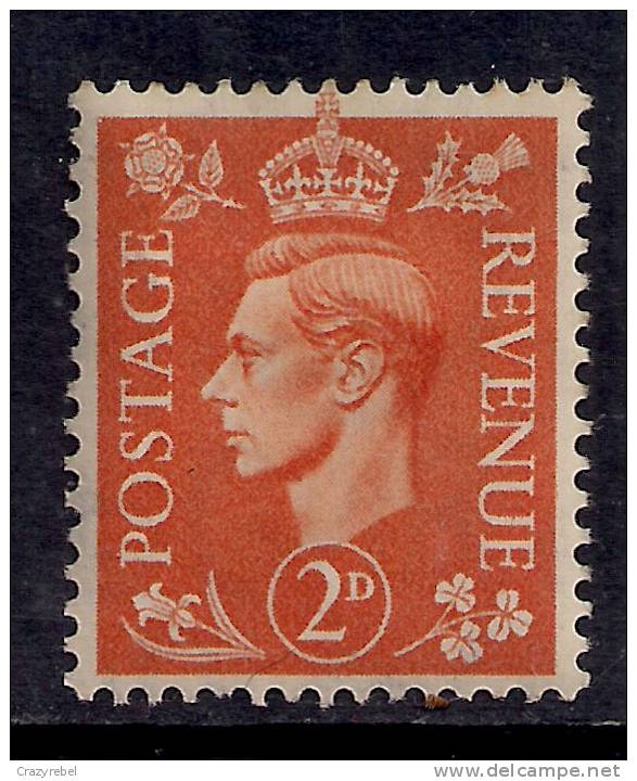 GB 1938 KGV1 2d ORANGE MM DEFINITIVE STAMP SG 465..( G653 ) - Unused Stamps