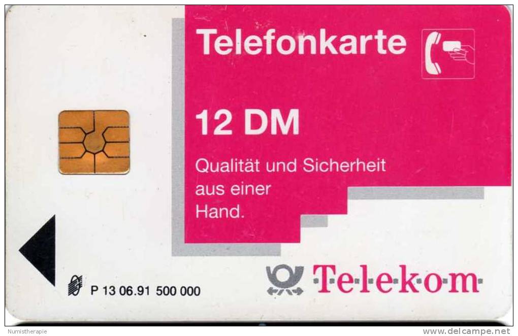 Telefonkarte 12 DM Telekom Deutsche Bundespost - W-Reeksen : Advertenties Van De D. Bundespost