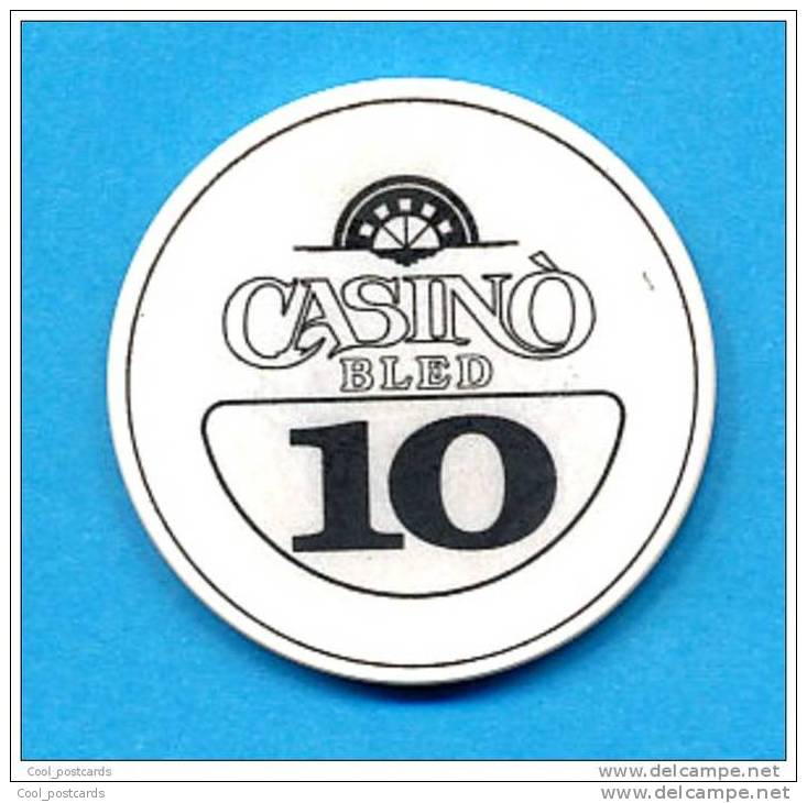 SLOVENIA, CASINO TOKEN, JETON, Casino Bled, Pre 1999, Rare 10  ATS Face Value - Casino