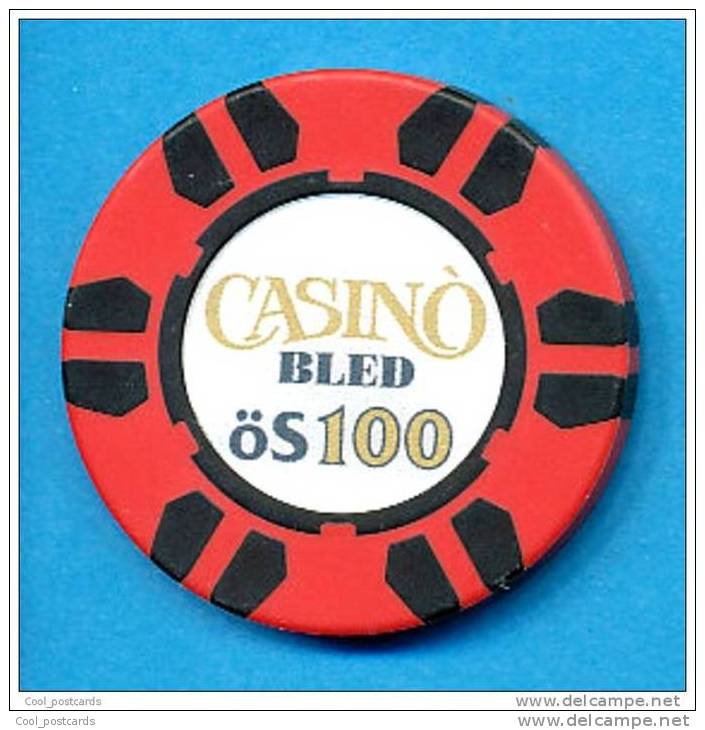 SLOVENIA, CASINO TOKEN, JETON, MAGNETIQUE, Casino Bled, Pre 1999, Rare 100  ATS Face Value - Casino