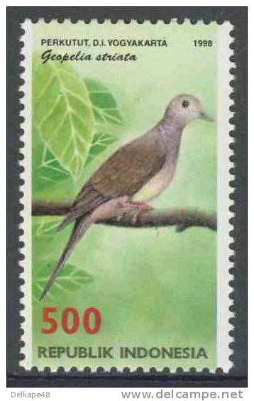 Indonesia Indonesie 1998 Mi 1844 ** Geopelia Striata: Zebra Dove / Zebraduif / Sperbertaube / Perkutut D.i. Yogyakarta - Pigeons & Columbiformes