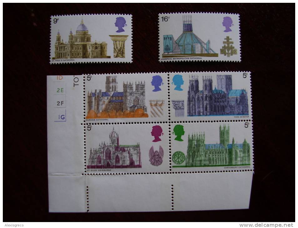 GB 1969 BRITISH ARCHITECTURE,CATHEDRALS  Issue 28th.May MNH Full Set SIX Stamps To 1s6d. - Nuevos