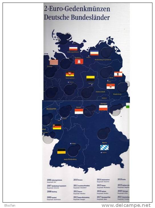 Klick-Album Für 2€-Deutschland 2006-2021 Neu 9€ Für 16x2EURO-Sondermünzen Zum Einlegen Der Verschiedenen Bundesländer-2€ - Andere & Zonder Classificatie