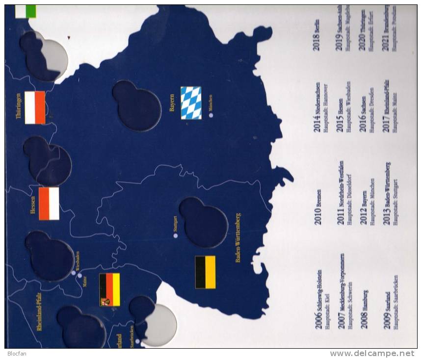 Klick-Album Für 2€-Deutschland 2006-2021 Neu 9€ Für 16x2EURO-Sondermünzen Zum Einlegen Der Verschiedenen Bundesländer-2€ - Andere & Zonder Classificatie