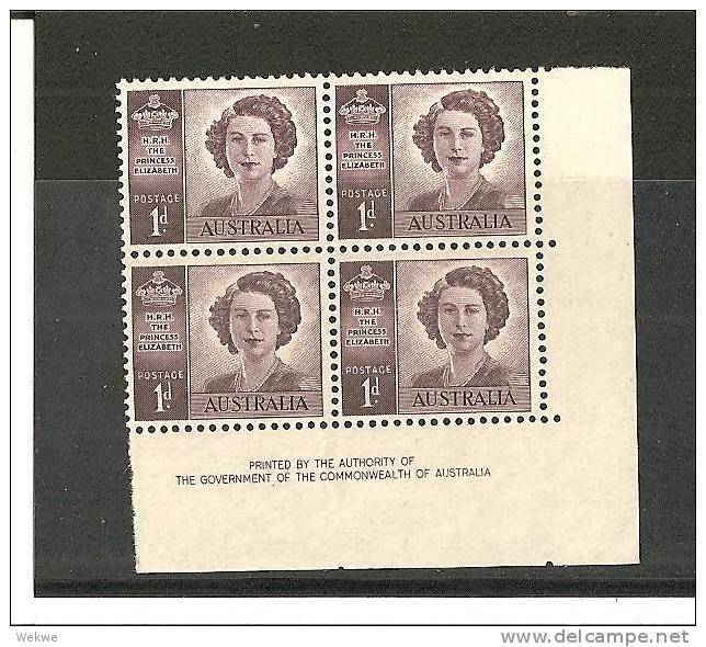 AusMi.Nr.182/ QE II 1948 (ohne Wz) ** (WITHOUT WM) - Mint Stamps