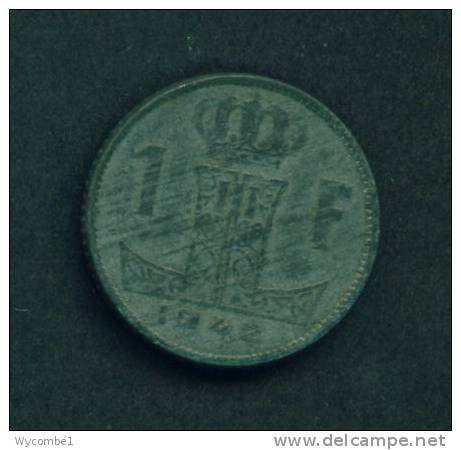 BELGIUM  -  1942  1 Franc  Circulated As Scan - 1 Frank