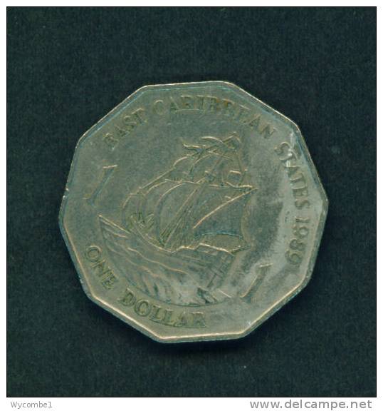 EAST CARIBBEAN STATES  -  1989  1 Dollar  Circulated As Scan - Caribe Oriental (Estados Del)