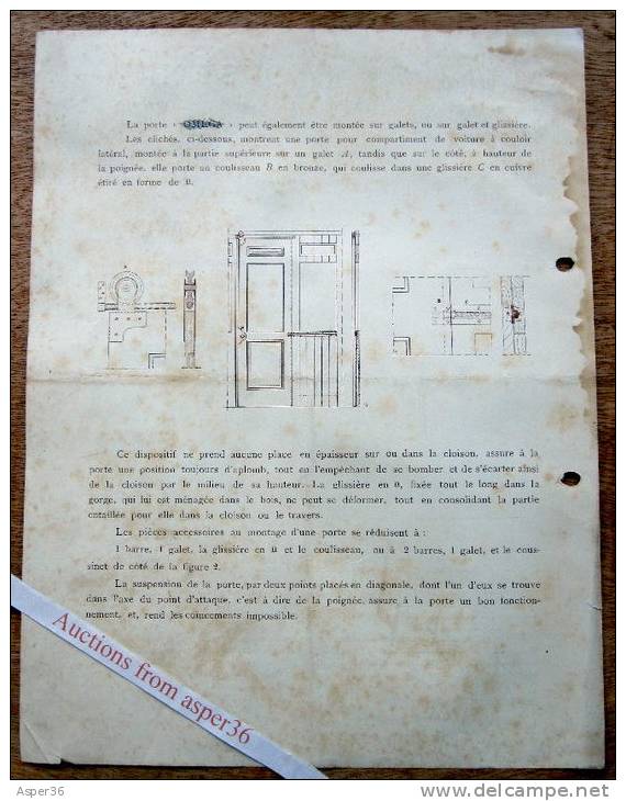 Portes, Obturateur Breveté, Industria, Rue Du Métal, Bruxelles 1900s - Collections