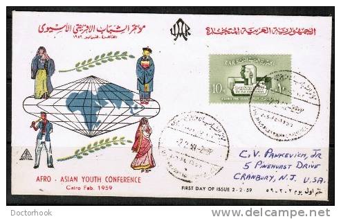 EGYPT    Scott # 260 On FIRST DAY COVER (Feb 2 1959) - Lettres & Documents
