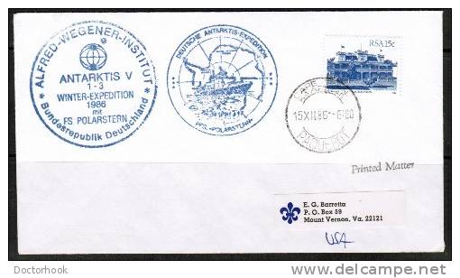 SOUTH AFRICA    1986 Antarctic Expedition "PAQUEBOT" Cover To Mount Vernon, VA USA - Lettres & Documents