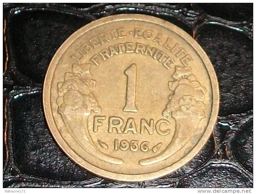 1 Franc Type Morlon Bronze-Aluminium 1936 - Autres & Non Classés