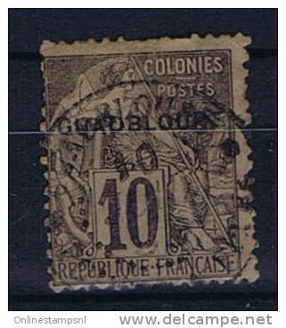Guadeloupe : Yv  18  Erreur B: Guadbloupe  , Used, Maury Cat Value € 60 - Gebruikt
