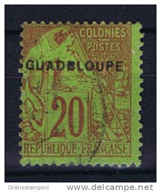 Guadeloupe : Yv  20  Erreur B: Guadbloupe  , Used, Maury Cat Value € 140 - Usati