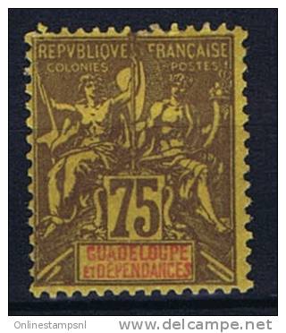 Guadeloupe : Yv  38 MH/*, Maury Cat Value € 41 - Unused Stamps