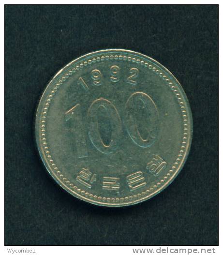 SOUTH KOREA  -  1992  100 Won  Circulated As Scan - Korea (Zuid)