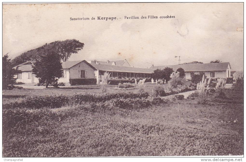 PLOEMEUR 56, SANATORIUM DE KERPAPE, PAVILLON DES FILLES COUCHEES - Ploemeur