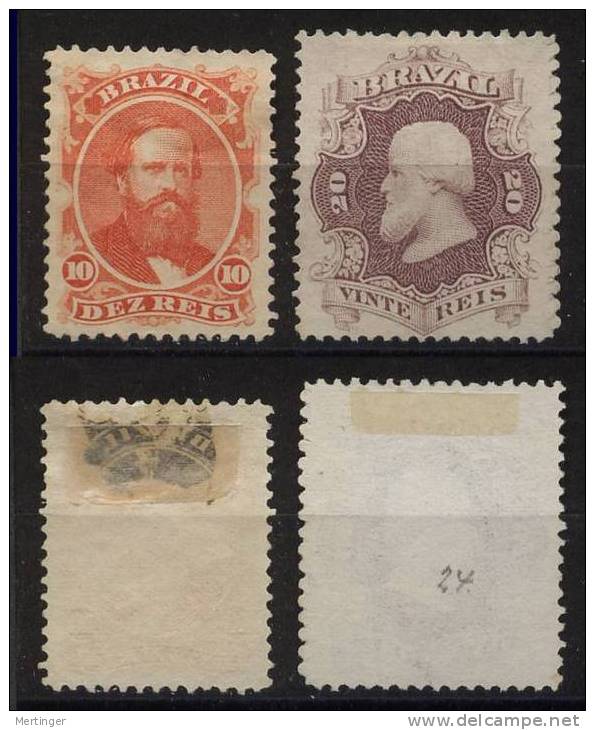 Brasilien Brazil Mi# 23-24 (*) Dom Pedro 1866 - Neufs