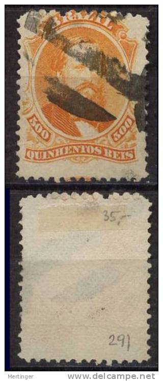 Brasilien Brazil Mi# 29 Gest. 500R Dom Pedro 1866 - Gebruikt