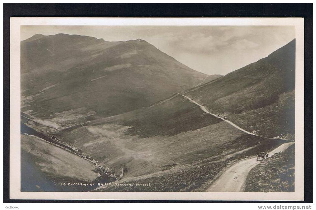 RB 906 - Early Real Photo Postcard - Horse &amp; Cart On Road -  Buttermere Hause - Cumbria Lake District - Buttermere