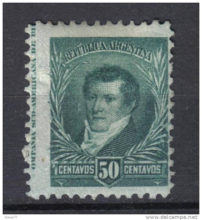 R599 - ARGENTINA 1892 , 50 Cent Verde N. 104  *  Mint - Nuovi